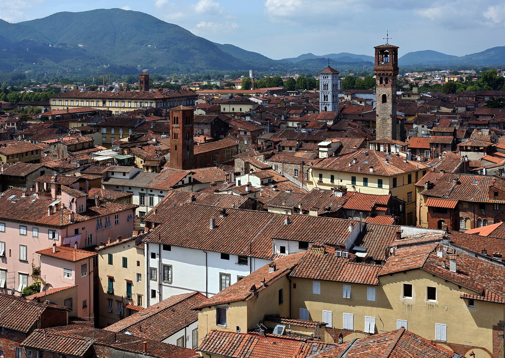 Lucca city walls and historic centre